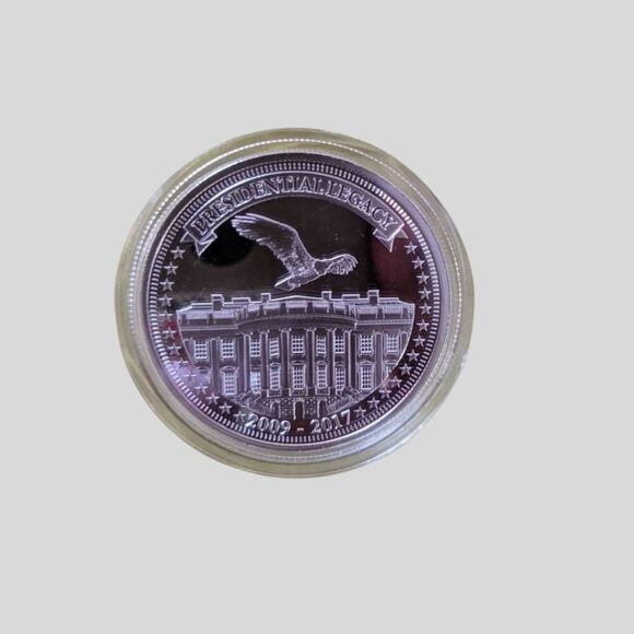 Bradford Exchange Obama Pin & Coin Set LE #0405 2009–2017 w/ COA Collectible - Picture 5 of 10